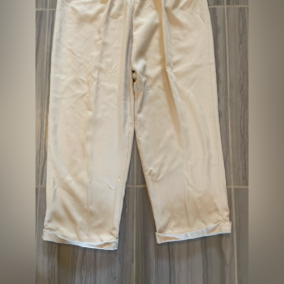 INC International Concepts Light Khaki Silk Slacks Women’s Size 12 Wide Leg - Picture 4 of 12